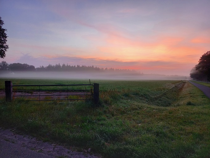 de zon komt op